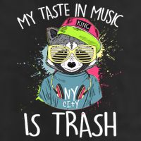 My Taste In Music Is Trash Hip Hop Hipster Raccoon Golf Towel