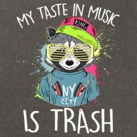 My Taste In Music Is Trash Hip Hop Hipster Raccoon Cotton Canvas Backpack