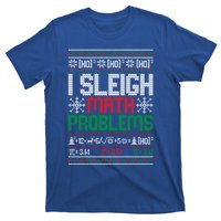 Math Teacher I Sleigh Math Problems Christmas Ugly Gift T-Shirt