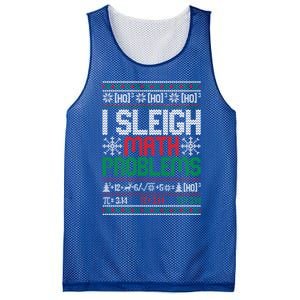 Math Teacher I Sleigh Math Problems Christmas Ugly Gift Mesh Reversible Basketball Jersey Tank