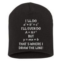 Math Teacher Joke-Fun Best Math Quotes saying Short Acrylic Beanie