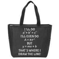 Math Teacher Joke-Fun Best Math Quotes saying Zip Tote Bag