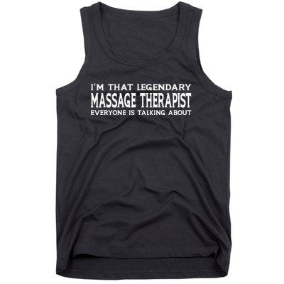 Massage Therapist Job Title Employee Funny Massage Therapist Tank Top