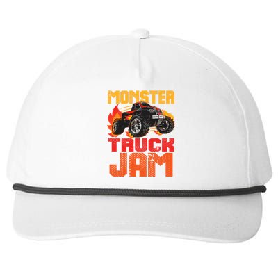 Monster Truck Jam Retro Huge Truck Snapback Five-Panel Rope Hat