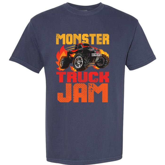 Monster Truck Jam Retro Huge Truck Garment-Dyed Heavyweight T-Shirt