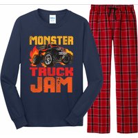 Monster Truck Jam Retro Huge Truck Long Sleeve Pajama Set