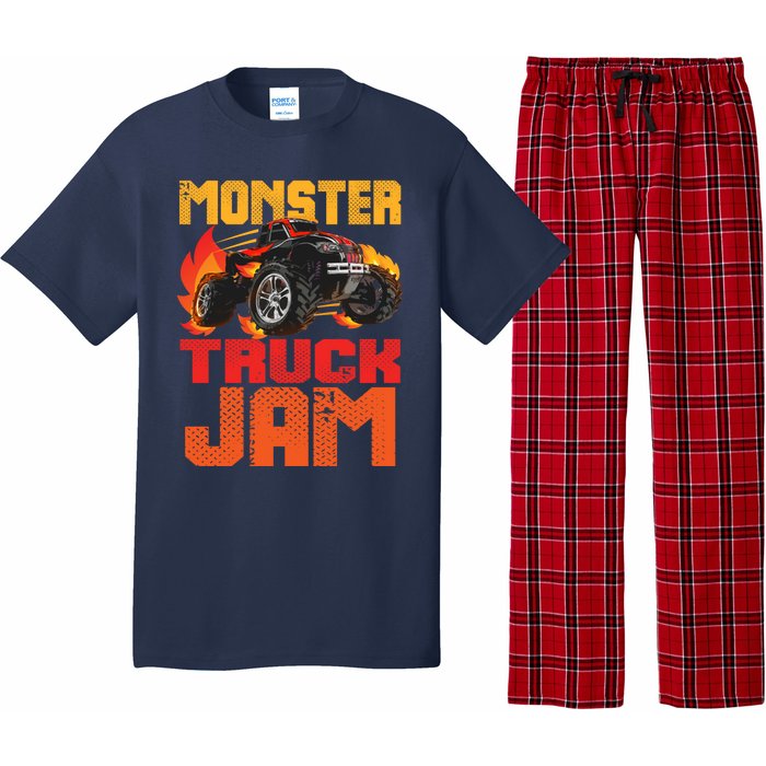 Monster Truck Jam Retro Huge Truck Pajama Set