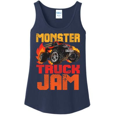 Monster Truck Jam Retro Huge Truck Ladies Essential Tank