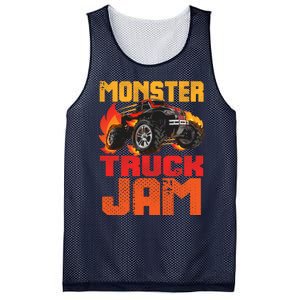 Monster Truck Jam Retro Huge Truck Mesh Reversible Basketball Jersey Tank