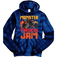 Monster Truck Jam Retro Huge Truck Tie Dye Hoodie