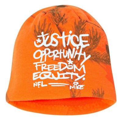 Mike Tomlin Justice Opportunity Equity Freedom Kati - Camo Knit Beanie