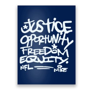 Mike Tomlin Justice Opportunity Equity Freedom Poster