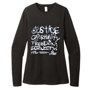 Mike Tomlin Justice Opportunity Equity Freedom Womens CVC Long Sleeve Shirt