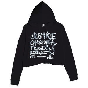 Mike Tomlin Justice Opportunity Equity Freedom Crop Fleece Hoodie