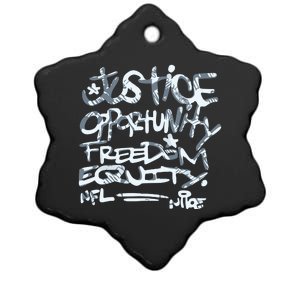 Mike Tomlin Justice Opportunity Equity Freedom Ceramic Star Ornament