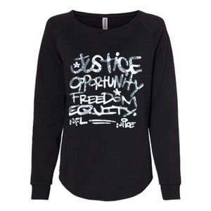 Mike Tomlin Justice Opportunity Equity Freedom Womens California Wash Sweatshirt