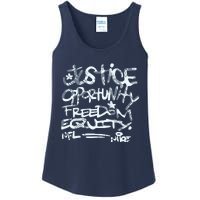 Mike Tomlin Justice Opportunity Equity Freedom Ladies Essential Tank