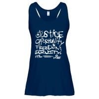 Mike Tomlin Justice Opportunity Equity Freedom Ladies Essential Flowy Tank