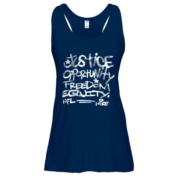 Mike Tomlin Justice Opportunity Equity Freedom Ladies Essential Flowy Tank