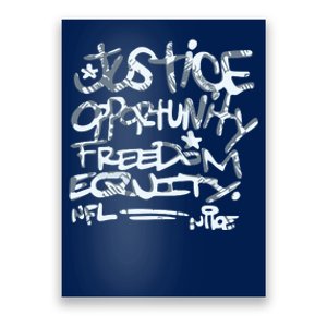 Mike Tomlin Justice Opportunity Equity Freedom Poster