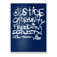 Mike Tomlin Justice Opportunity Equity Freedom Poster