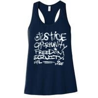 Mike Tomlin Justice Opportunity Equity Freedom Women's Racerback Tank