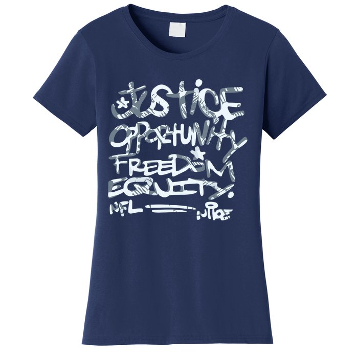 Mike Tomlin Justice Opportunity Equity Freedom Women's T-Shirt