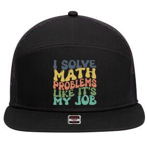 Math Teacher Joke Fun Best Math Quotes 7 Panel Mesh Trucker Snapback Hat