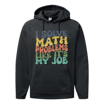 Math Teacher Joke Fun Best Math Quotes Performance Fleece Hoodie