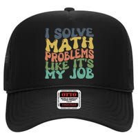 Math Teacher Joke Fun Best Math Quotes High Crown Mesh Back Trucker Hat