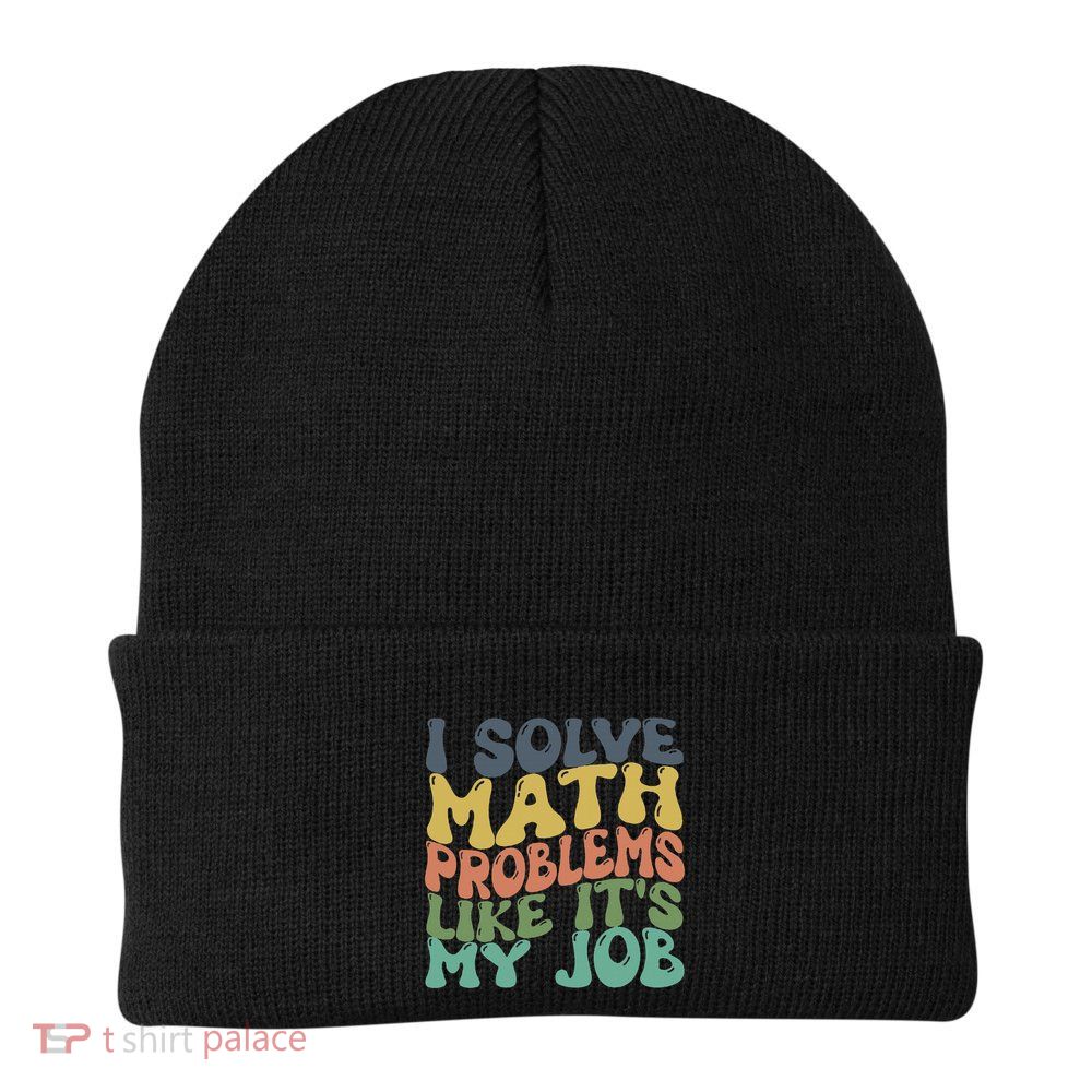 Math Teacher Joke Fun Best Math Quotes Knit Cap Winter Beanie