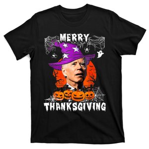 Merry Thanksgiving Joe Biden Confused Hippie Halloween Ghost T-Shirt