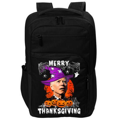 Merry Thanksgiving Joe Biden Confused Hippie Halloween Ghost Impact Tech Backpack