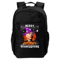 Merry Thanksgiving Joe Biden Confused Hippie Halloween Ghost Daily Commute Backpack