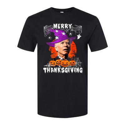 Merry Thanksgiving Joe Biden Confused Hippie Halloween Ghost Softstyle® CVC T-Shirt