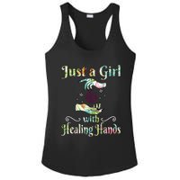 Massage Therapist Just a with Healing Hands Ladies PosiCharge Competitor Racerback Tank