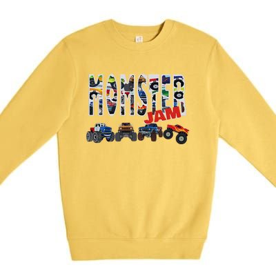 Monster Truck Jam Mom Momster Boy Mama Birthday Mothers Day Premium Crewneck Sweatshirt