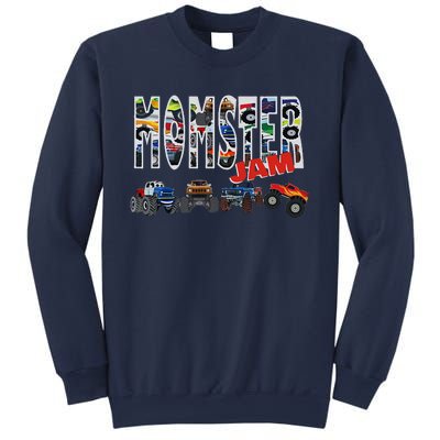 Monster Truck Jam Mom Momster Boy Mama Birthday Mothers Day Sweatshirt