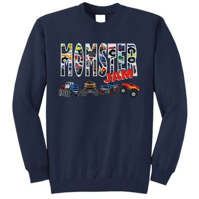 Monster Truck Jam Mom Momster Boy Mama Birthday Mothers Day Tall Sweatshirt