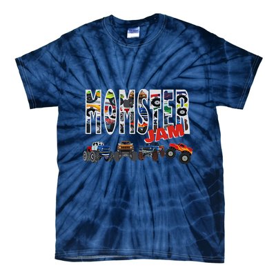 Monster Truck Jam Mom Momster Boy Mama Birthday Mothers Day Tie-Dye T-Shirt