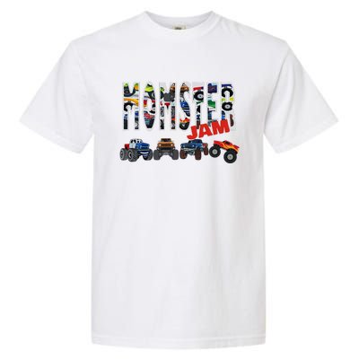 Monster Truck Jam Mom Momster Boy Mama Birthday Mothers Day Garment-Dyed Heavyweight T-Shirt