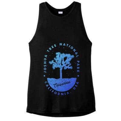 Minimalist Tree Joshua Tree National Park Distressed Design Gift Ladies PosiCharge Tri-Blend Wicking Tank