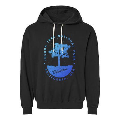 Minimalist Tree Joshua Tree National Park Distressed Design Gift Garment-Dyed Fleece Hoodie