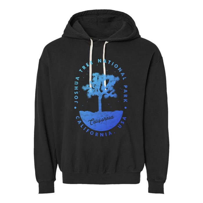 Minimalist Tree Joshua Tree National Park Distressed Design Gift Garment-Dyed Fleece Hoodie