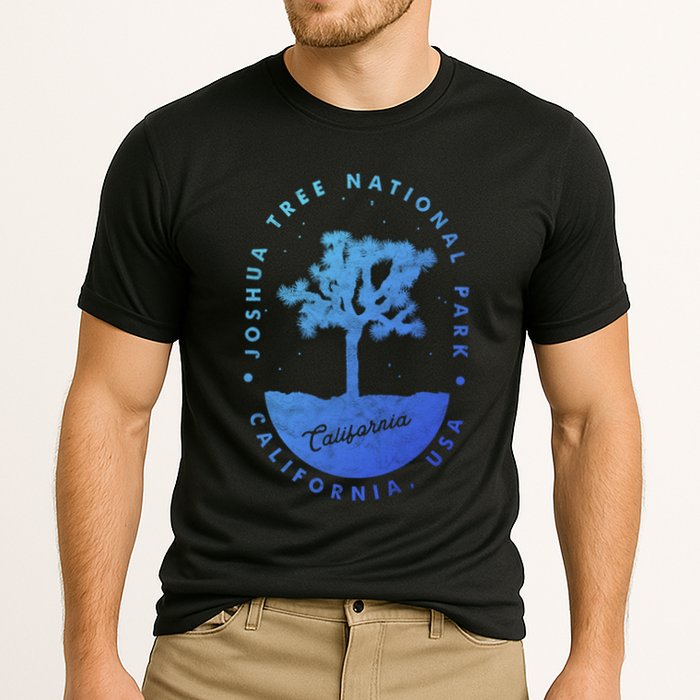 Minimalist Tree Joshua Tree National Park Distressed Design Gift Performance Shirt