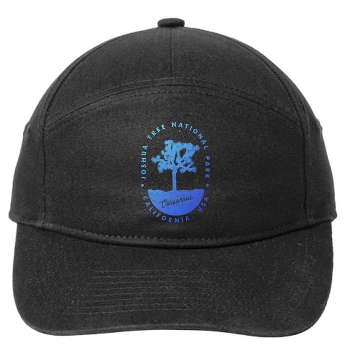 Minimalist Tree Joshua Tree National Park Distressed Design Gift 7-Panel Snapback Hat