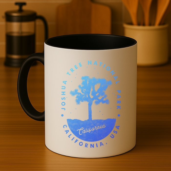 Minimalist Tree Joshua Tree National Park Distressed Design Gift Mug