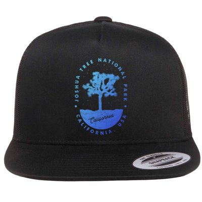 Minimalist Tree Joshua Tree National Park Distressed Design Gift Flat Bill Trucker Hat