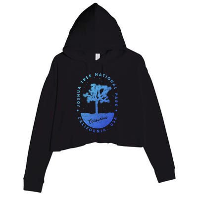 Minimalist Tree Joshua Tree National Park Distressed Design Gift Crop Fleece Hoodie