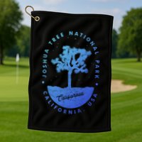 Minimalist Tree Joshua Tree National Park Distressed Design Gift Golf Towel